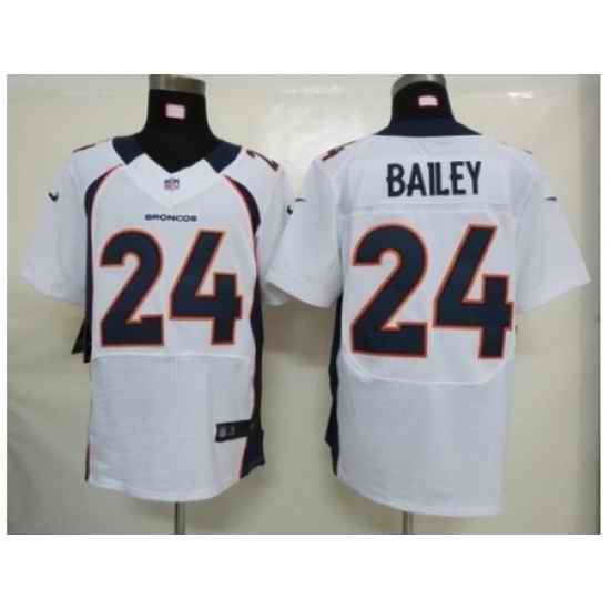 Nike Denver Broncos 24 Champ Bailey White Elite NFL Jersey